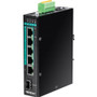 TRENDnet 6-Port Hardened Industrial Gigabit PoE+ Layer 2 Managed DIN-Rail Switch - 5 Network, 1 Expansion Slot - Manageable - Optical (Fleet Network)