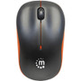 Manhattan Success Wireless Optical Mouse - Optical - Wireless - Radio Frequency - Orange, Black - USB - 1000 dpi - Scroll Wheel - 3 (179409)