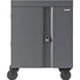 Bretford CUBE Cart - 1 Shelf - 4 Casters - Steel - 30" Width x 26.5" Depth x 37.5" Height - Charcoal - For 16 Devices (Fleet Network)