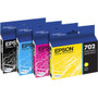 Epson DURABrite Ultra T702 Ink Cartridge - Cyan, Magenta, Yellow - Inkjet - Standard Yield - 300 Pages - 3 / Pack (Fleet Network)