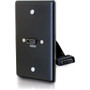 C2G Single Gang Wall Plate with HDMI Pigtail Black - 1-gang - Black - Aluminum, Polyvinyl Chloride (PVC) - 1 x HDMI Port(s) (Fleet Network)