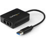 StarTech.com USB to Fiber Optic Converter - 1000Base-SX SC - USB 3.0 to Gigabit Ethernet Network Adapter - 550m MM - Windows / Mac / - (Fleet Network)