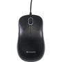 Verbatim Silent Corded Optical Mouse - Black - Optical - Cable - Black - USB Type A - Scroll Wheel (99790)