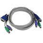 15ft KVM Cable, PS2 Male to Male Mouse/Keyboard, VGA Male to Male (FN-KVM-105-15)