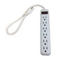 6 Outlet Power Strip 15ft cord down angle plug - White FN-PB-009-WH