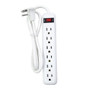 6 Outlet Power Strip - 3ft Cord Down Angle Plug - White (FN-PB-010-WH)