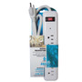 6 Outlet Surge Protector - 400J, 1.5ft Cord - White (FN-PB-160-WH)