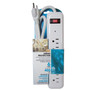 6 Outlet Surge Protector - 400J 15ft Cord - White FN-PB-160-WH