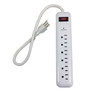 6 Outlet Surge Protector - 400J 15ft Cord - White FN-PB-160-WH