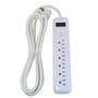 6 outlet Surge Protector - 1000J 8ft Cord Down Angle Plug - White FN-PB-165-WH