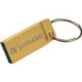 Verbatim Metal Executive USB 3.0 Flash Drive - 32 GB - USB 3.0 - Gold - Lifetime Warranty - TAA Compliant (Fleet Network)