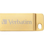 Verbatim Metal Executive USB 3.0 Flash Drive - 32 GB - USB 3.0 - Gold - Lifetime Warranty - TAA Compliant (99105)