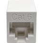 Tripp Lite Cat6 Straight-Through Modular Compact In-Line Coupler (RJ45 F/F), White, TAA - 1 x RJ-45 Female Network - 1 x RJ-45 Female (N234-001-WH)