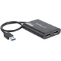 StarTechcom USB 30 to Dual DisplayPort Adapter 4K 60Hz DisplayLink Certified Video Converter with External Graphics Card - Mac  - USB32DP24K60