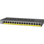Netgear 16-Port 76W PoEPoE Gigabit Ethernet Unmanaged Switch - 16 Ports - 2 Layer Supported - Twisted Pair - Wall Mountable Desktop GS116LP-100NAS