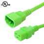 10ft IEC C14 to IEC C19 Power Cable 14AWG SJT (250V 15A) - Green (FN-PW-120-10GN)