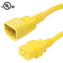 10ft IEC C14 to IEC C19 Power Cable 14AWG SJT (250V 15A) - Yellow (FN-PW-120-10YL)