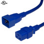 10ft IEC C19 to IEC C20 Power Cable - 12AWG SJT - Blue (FN-PW-125-10BL)