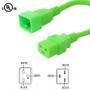 10ft IEC C19 to IEC C20 Power Cable - 12AWG SJT - Green (FN-PW-125-10GN)
