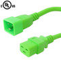 12ft IEC C19 to IEC C20 Power Cable - 12AWG SJT - Green (FN-PW-125-12GN)