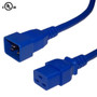 15ft IEC C19 to IEC C20 Power Cable - 12AWG SJT - Blue (FN-PW-125-15BL)