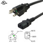 15ft Hospital Grade 6-15P to C13 Power Cable 14AWG SJT 250V 15A FN-PW-H135-15