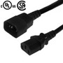 1ft IEC C13 to IEC C14 Power Cable - 14AWG SJT (FN-PW-100C-01)