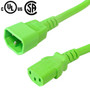 15ft IEC C13 to IEC C14 Power Cable - 14AWG SJT - Green (FN-PW-100C-15GN)