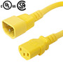 15ft IEC C13 to IEC C14 Power Cable - 14AWG SJT - Yellow (FN-PW-100C-15YL)