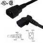 6ft IEC C13 Left Angle to IEC C14 Power Cable - 18AWG SJT (FN-PW-100L3-06)