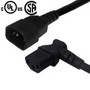 6ft IEC C13 Left Angle to IEC C14 Power Cable - 18AWG SJT (FN-PW-100L3-06)
