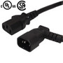 12ft IEC C13 to IEC C14 Left Angle Power Cable - 18AWG SJT (FN-PW-100L4-12)