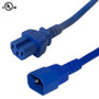 12ft IEC C15 to IEC C14 Power Cable - 14AWG SJT - Blue (FN-PW-101C-12BL)