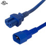 15ft IEC C15 to IEC C14 Power Cable - 14AWG SJT - Blue (FN-PW-101C-15BL)