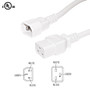 2ft IEC C14 to IEC C19 Power Cable - 14AWG SJT - White (FN-PW-120-02WH)