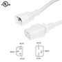 2ft IEC C14 to IEC C19 Power Cable - 14AWG SJT - White FN-PW-120-02WH