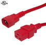 10ft IEC C14 to IEC C19 Power Cable - 14AWG SJT - Red (FN-PW-120-10RD)