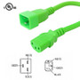 12ft IEC C13 to IEC C20 Power Cable 14AWG SJT (250V 15A) - Green (FN-PW-124-12GN)