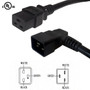 4ft IEC C19 to IEC C20 Left Angle Power Cable - 12AWG SJT FN-PW-125L0-04