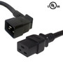 3ft IEC C19 to IEC C20 Right Angle Power Cable - 12AWG SJT FN-PW-125R0-03