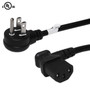 12ft NEMA 5-15P Up Angle to IEC C13 Right Angle Power Cable - 18AWG SJT FN-PW-105UR3-12