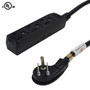 15ft 5-15P 45 Degree to 5-15R Triple Tap Power Cable 16AWG SJT 13A 125V FN-PW-110FTB-15