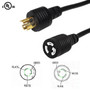 15ft L5-15P to L5-15R Power Cable 14AWG SJT 125V 15A FN-PW-1275-15