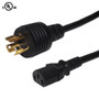 10ft NEMA L6-15P to IEC C13 Power Cable - 14AWG SJT (FN-PW-137-10)