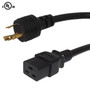 3ft NEMA L5-20P to IEC C19 Power Cable - 12AWG SJT FN-PW-134-03