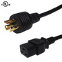 10ft NEMA L6-15P to IEC C19 Power Cable - 14AWG SJT (FN-PW-138-10)