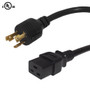 8ft NEMA L5-30P to IEC C19 Power Cable - 12AWG SJT (FN-PW-156-08)