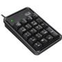 Adesso AKB-600HB 19-Key Mechanical Keypad with 3-Port USB Hub - Cable Connectivity - USB Interface - 19 Key - Compatible with Notebook (Fleet Network)