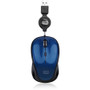 Adesso iMouse S8L - USB Illuminated Retractable Mini Mouse - Optical - Cable - Blue - USB 2.0 - 1600 dpi - Desktop Computer - Scroll - (Fleet Network)