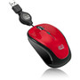 Adesso iMouse S8R - USB Illuminated Retractable Mini Mouse - Optical - Cable - Red - USB 2.0 - 1600 dpi - Scroll Wheel - 3 Button(s) - (IMOUSE S8R)